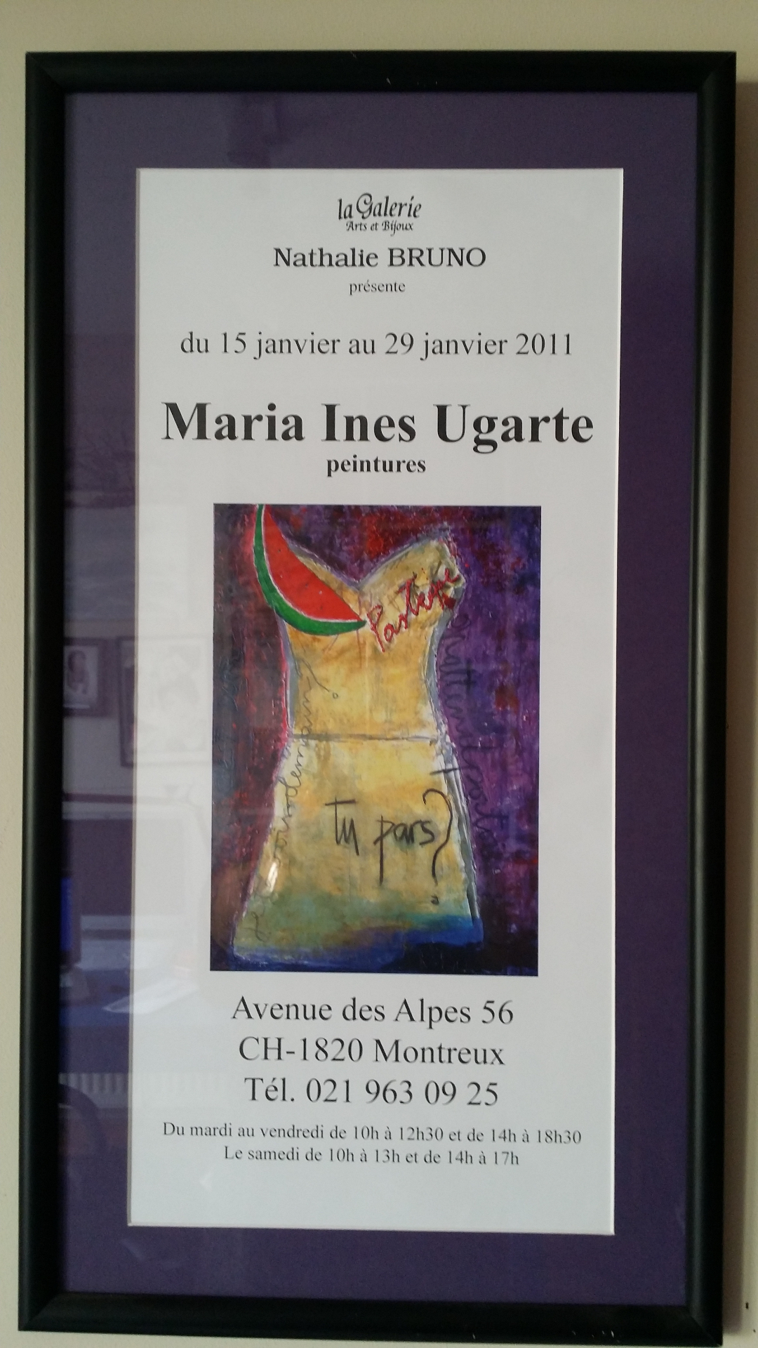 Exposición 2011 · Galería Nathalie Bruno · Montreux, Suiza